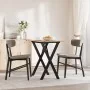 Mesa de comedor marco X madera maciza pino y acero 80x50x75 cm von , Küchen- und Esstische - Ref: Foro24-3282694, Preis: 68,8...