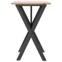 Mesa de comedor marco X madera maciza pino y acero 80x50x75 cm von , Küchen- und Esstische - Ref: Foro24-3282694, Preis: 68,8...