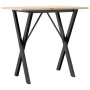 Mesa de comedor marco X madera maciza pino y acero 80x50x75 cm von , Küchen- und Esstische - Ref: Foro24-3282694, Preis: 68,8...