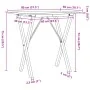 Mesa de comedor marco X madera maciza pino y acero 80x50x75 cm von , Küchen- und Esstische - Ref: Foro24-3282694, Preis: 68,8...
