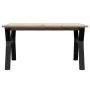 Mesa de centro marco Y madera maciza pino y acero 80x80x45 cm by , Kitchen and dining tables - Ref: Foro24-3282707, Price: 81...