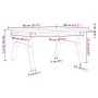 Mesa de centro marco Y madera maciza pino y acero 80x80x45 cm by , Kitchen and dining tables - Ref: Foro24-3282707, Price: 81...