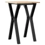 Mesa de comedor marco Y madera maciza pino y acero 50x50x75 cm de , Mesas de cocina y de comedor - Ref: Foro24-3282713, Preci...