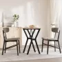 Mesa de comedor marco Y madera maciza pino y acero 50x50x75 cm de , Mesas de cocina y de comedor - Ref: Foro24-3282713, Preci...