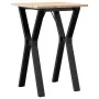 Mesa de comedor marco Y madera maciza pino y acero 50x50x75 cm de , Mesas de cocina y de comedor - Ref: Foro24-3282713, Preci...