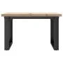 Mesa de centro marco O madera maciza pino y acero 60x60x40,5 cm by , Kitchen and dining tables - Ref: Foro24-3282726, Price: ...