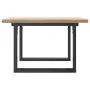 Mesa de centro marco O madera maciza pino y acero 60x60x40,5 cm by , Kitchen and dining tables - Ref: Foro24-3282726, Price: ...