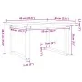 Mesa de centro marco O madera maciza pino y acero 60x60x40,5 cm by , Kitchen and dining tables - Ref: Foro24-3282726, Price: ...