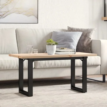 Mesa de centro marco O madera maciza pino y acero 100x50x45,5cm de , Mesas de cocina y de comedor - Ref: Foro24-3282732, Prec...