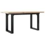 Mesa de centro marco O madera maciza pino y acero 100x50x45,5cm de , Mesas de cocina y de comedor - Ref: Foro24-3282732, Prec...