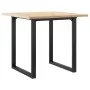 Mesa de comedor marco O madera maciza pino y acero 80x80x75,5cm de , Mesas de cocina y de comedor - Ref: Foro24-3282739, Prec...