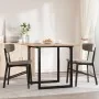 Mesa de comedor marco O madera maciza pino y acero 80x80x75,5cm de , Mesas de cocina y de comedor - Ref: Foro24-3282739, Prec...
