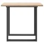 Mesa de comedor marco O madera maciza pino y acero 80x80x75,5cm de , Mesas de cocina y de comedor - Ref: Foro24-3282739, Prec...