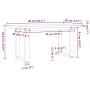 Mesa de centro marco O madera maciza pino y acero 90x40x45,5 cm von , Küchen- und Esstische - Ref: Foro24-3282730, Preis: 73,...