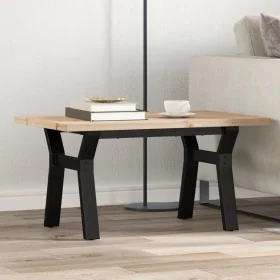 Mesa de centro marco Y madera maciza pino y acero 80x50x40,5 cm by , Kitchen and dining tables - Ref: Foro24-3282772, Price: ...
