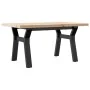 Mesa de centro marco Y madera maciza pino y acero 80x50x40,5 cm de , Mesas de cocina y de comedor - Ref: Foro24-3282772, Prec...