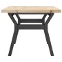 Mesa de centro marco Y madera maciza pino y acero 80x50x40,5 cm de , Mesas de cocina y de comedor - Ref: Foro24-3282772, Prec...