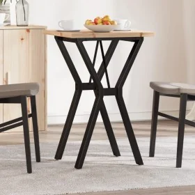 Mesa de comedor marco Y madera maciza pino y acero 50x50x75,5cm von , Küchen- und Esstische - Ref: Foro24-3282779, Preis: 76,...