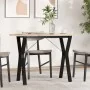 Mesa de comedor marco Y madera maciza pino acero 100x50x75,5 cm by , Kitchen and dining tables - Ref: Foro24-3282785, Price: ...