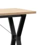 Mesa de comedor marco Y madera maciza pino acero 100x50x75,5 cm by , Kitchen and dining tables - Ref: Foro24-3282785, Price: ...