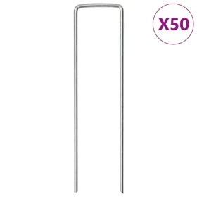 Clavijas de tierra forma U 50 uds acero galvanizado 15x3,5 cm von , Zeltzubehör - Ref: Foro24-4009360, Preis: 14,82 €, Rabatt: %
