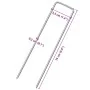 Clavijas de tierra forma U 50 uds acero galvanizado 15x3,5 cm de , Accesorios para tiendas de campaña - Ref: Foro24-4009360, ...