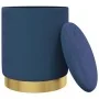 Taburete redondo con almacenaje terciopelo azul by , Folding stools and chairs - Ref: Foro24-340284, Price: 49,53 €, Discount: %