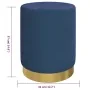 Taburete redondo con almacenaje terciopelo azul by , Folding stools and chairs - Ref: Foro24-340284, Price: 49,53 €, Discount: %