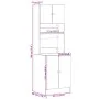 Mueble de cocina madera ingeniería marrón roble 60x50x180 cm by , Kitchen cabinets - Ref: Foro24-3276643, Price: 175,66 €, Di...