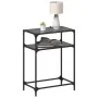 Mesa consola con superficie de vidrio negro acero 60x35x81 cm by , console tables - Ref: Foro24-846023, Price: 48,40 €, Disco...