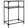 Mesa consola con superficie de vidrio negro acero 60x35x81 cm by , console tables - Ref: Foro24-846023, Price: 48,40 €, Disco...