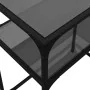 Mesa consola con superficie de vidrio negro acero 60x35x81 cm by , console tables - Ref: Foro24-846023, Price: 48,40 €, Disco...