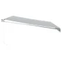 Toldo retráctil aluminio y tela gris antracita y blanco 5x3 m de , Toldos - Ref: Foro24-3216107, Precio: 355,87 €, Descuento: %