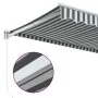 Toldo retráctil aluminio y tela gris antracita y blanco 5x3 m de , Toldos - Ref: Foro24-3216107, Precio: 355,87 €, Descuento: %