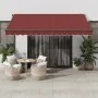 Toldo retráctil automático con LEDs color burdeos 400x350 cm by , Awnings - Ref: Foro24-3215001, Price: 832,09 €, Discount: %