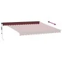 Toldo retráctil automático con LEDs color burdeos 400x350 cm by , Awnings - Ref: Foro24-3215001, Price: 832,09 €, Discount: %