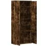 Aparador alto madera de ingeniería roble ahumado 80x35x180 cm by , Lockers and storage cabinets - Ref: Foro24-3276655, Price:...