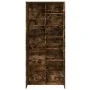 Aparador alto madera de ingeniería roble ahumado 80x35x180 cm by , Lockers and storage cabinets - Ref: Foro24-3276655, Price:...