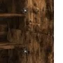 Aparador alto madera de ingeniería roble ahumado 80x35x180 cm by , Lockers and storage cabinets - Ref: Foro24-3276655, Price:...