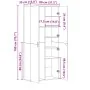 Aparador alto madera de ingeniería roble ahumado 80x35x180 cm by , Lockers and storage cabinets - Ref: Foro24-3276655, Price:...