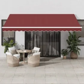 Toldo retráctil manual burdeos 450x300 cm by , Awnings - Ref: Foro24-3215296, Price: 320,99 €, Discount: %