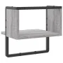 Estante de pared con barra gris Sonoma 30x25x30 cm de , Estantes y estanterías - Ref: Foro24-836281, Precio: 11,95 €, Descuen...