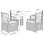 Set comedor de jardín 5 pzas con cojines ratán sintético beige by , Garden sets - Ref: Foro24-3263022, Price: 498,47 €, Disco...