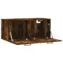 Armario de pared madera ingeniería roble ahumado 80x36,5x35 cm by , Lockers and storage cabinets - Ref: Foro24-830089, Price:...