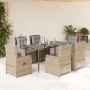 Set comedor de jardín 7 pzas con cojines ratán sintético beige by , Garden sets - Ref: Foro24-3262872, Price: 744,32 €, Disco...