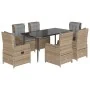 Set comedor de jardín 7 pzas con cojines ratán sintético beige by , Garden sets - Ref: Foro24-3262872, Price: 744,32 €, Disco...