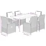 Set comedor de jardín 7 pzas con cojines ratán sintético beige by , Garden sets - Ref: Foro24-3262872, Price: 744,32 €, Disco...