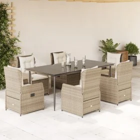 Set comedor de jardín 7 pzas con cojines ratán sintético beige von , Gartensets - Ref: Foro24-3262887, Preis: 916,31 €, Rabat...