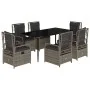 Set comedor jardín 7 pzas y cojines ratán sintético gris de , Conjuntos de jardín - Ref: Foro24-3262989, Precio: 705,50 €, De...