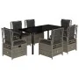 Set comedor jardín 7 pzas y cojines ratán sintético gris von , Gartensets - Ref: Foro24-3262996, Preis: 702,80 €, Rabatt: %
